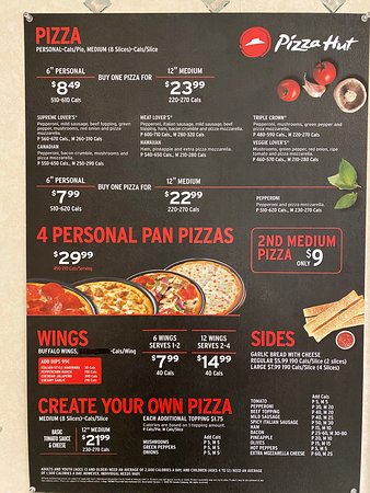 Pizza Hut Menu Canada Prices