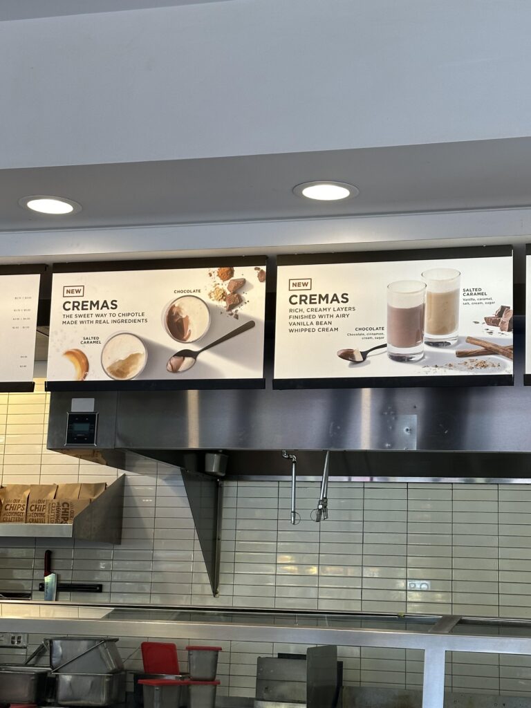 Chipotle Desserts Menu