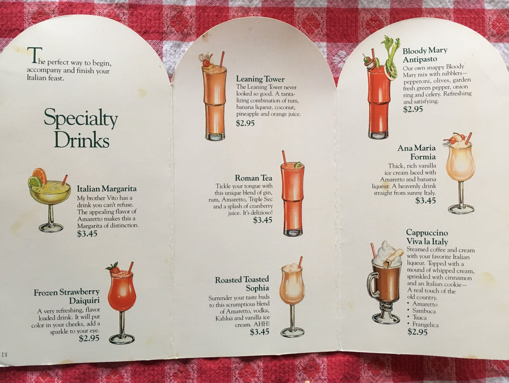 Olive Garden Cocktail Menu