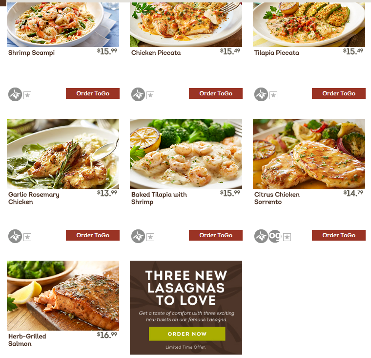 Olive Garden Low Sodium Menu