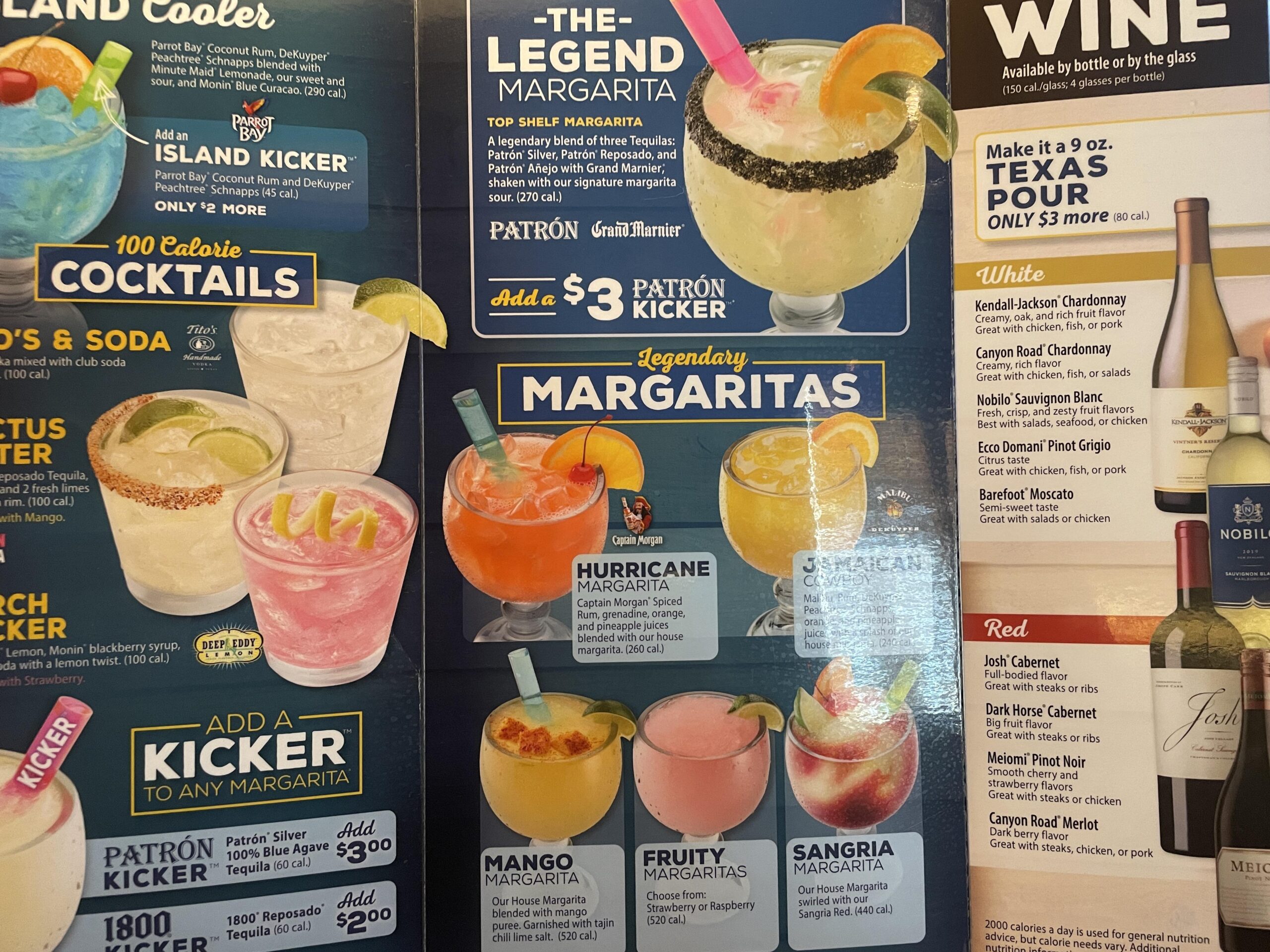 Texas Roadhouse Liquor Menu